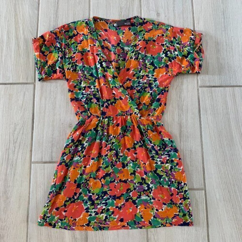 Myne Floral Print Silk Dress